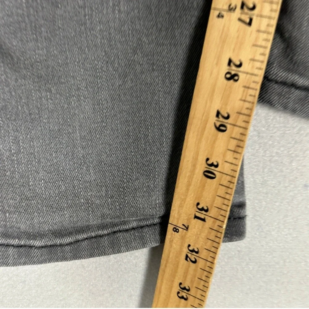 Levis 511 Jeans Mens 36X32 Grey Slim Fit Straight Distressed Stretch Denim Pants
